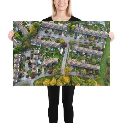 Vista Aerea Residenziale Dublino Stampa Poster