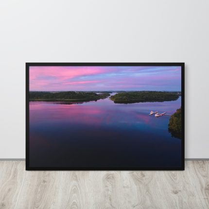 Lake Dock Poster Wall Art Canvas - Lough Erne