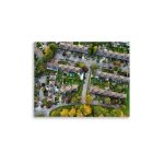 Dublin Ireland aerial view residential area poster