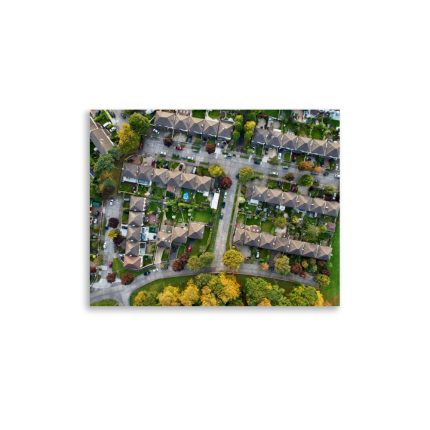 Dublin Ireland aerial view residential area poster