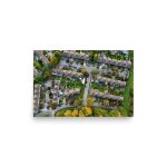 Dublin Ireland aerial view residential area poster