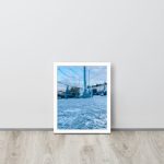 Aerial photography poster showing Icy Roads Framed Poster - Premium wall art for aviation enthusiasts