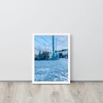 Aerial photography poster showing Icy Roads Framed Poster - Premium wall art for aviation enthusiasts