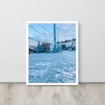 Aerial photography poster showing Icy Roads Framed Poster - Premium wall art for aviation enthusiasts
