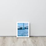 Aerial photography poster showing Icy Roads Framed Poster - Premium wall art for aviation enthusiasts