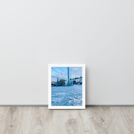 Aerial photography poster showing Icy Roads Framed Poster - Premium wall art for aviation enthusiasts