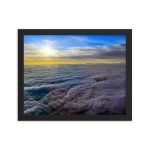 Aerial photography poster showing In the clouds at 37000 ft - Framed photo paper poster - Premium wall art for aviation enthusiasts