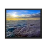 Aerial photography poster showing In the clouds at 37000 ft - Framed photo paper poster - Premium wall art for aviation enthusiasts