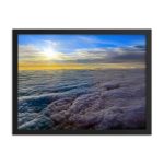 Aerial photography poster showing In the clouds at 37000 ft - Framed photo paper poster - Premium wall art for aviation enthusiasts