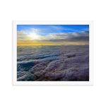 Aerial photography poster showing In the clouds at 37000 ft - Framed photo paper poster - Premium wall art for aviation enthusiasts