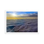 Aerial photography poster showing In the clouds at 37000 ft - Framed photo paper poster - Premium wall art for aviation enthusiasts