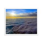 Aerial photography poster showing In the clouds at 37000 ft - Framed photo paper poster - Premium wall art for aviation enthusiasts