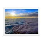 Aerial photography poster showing In the clouds at 37000 ft - Framed photo paper poster - Premium wall art for aviation enthusiasts