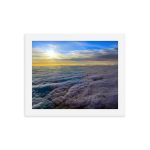 Aerial photography poster showing In the clouds at 37000 ft - Framed photo paper poster - Premium wall art for aviation enthusiasts