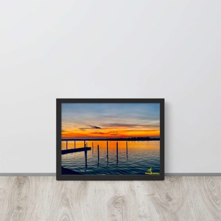 Venice Lagoon Sunset Framed Poster