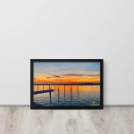 Venice Lagoon Sunset Framed Poster