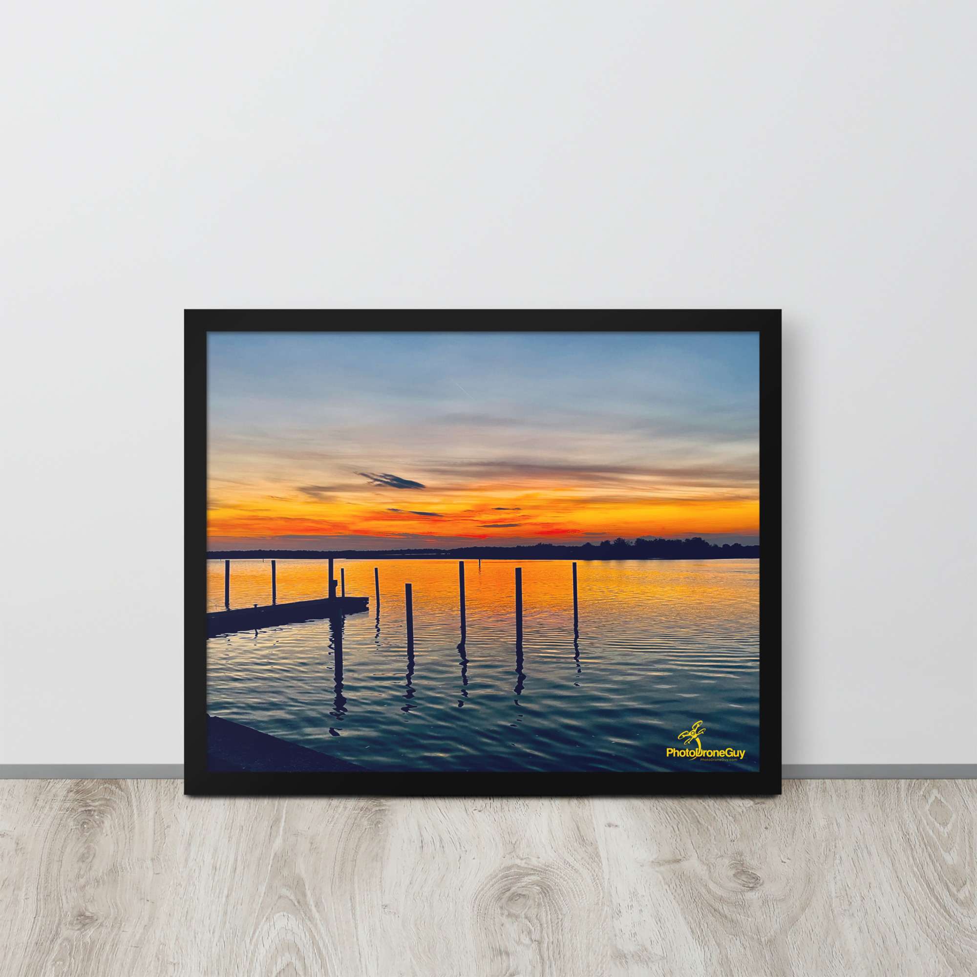 Venice Lagoon Sunset Framed Poster