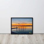 Venice Lagoon Sunset Framed Poster