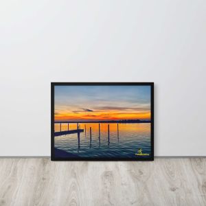 Venice Lagoon Sunset Framed Poster - 18x24