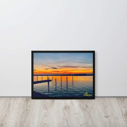 Venice Lagoon Sunset Framed Poster