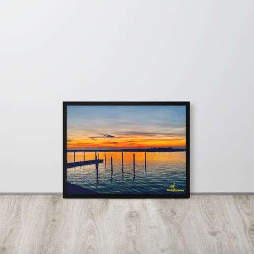 Venice Lagoon Sunset Framed Poster