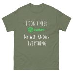 Stylish aviation cap - I Don't Need ChatGPT My Wife Knows Everything t-shirt for professional drone pilots and enthusiasts