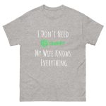 Stylish aviation cap - I Don't Need ChatGPT My Wife Knows Everything t-shirt for professional drone pilots and enthusiasts