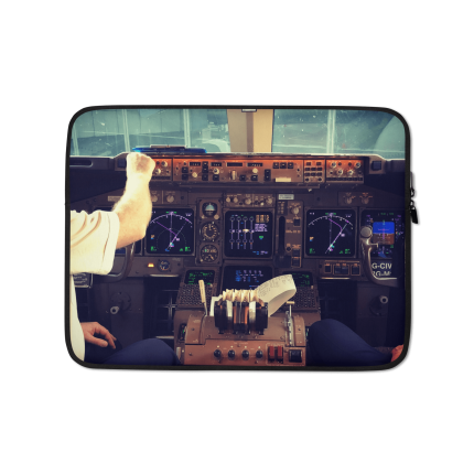 Boeing 747 Cockpit Laptop Sleeve