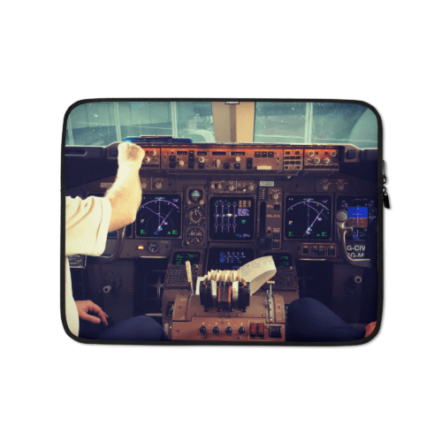 Boeing 747 Cockpit Laptop Sleeve