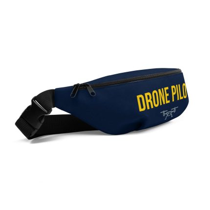 Professional drone pilot wearing Drone Pilot Fanny Pack - Aviation equipment for certified UAV operators