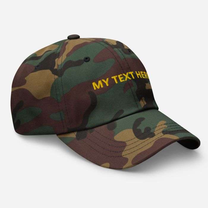 Personalised adult baseball hat