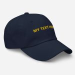 Personalised navy adult baseball hat