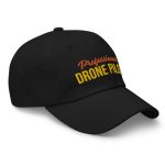 Professional drone pilot wearing Drone Pilot Cap, Hat for Drone Operators, Professional Drone Pilot - Aviation equipment for certified UAV operators