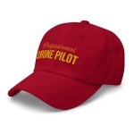 Professional drone pilot wearing Drone Pilot Cap, Hat for Drone Operators, Professional Drone Pilot - Aviation equipment for certified UAV operators