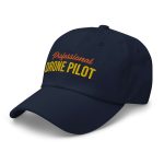 Professional drone pilot wearing Drone Pilot Cap, Hat for Drone Operators, Professional Drone Pilot - Aviation equipment for certified UAV operators