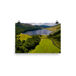 Aerial photography poster showing Lough Tay - Guinness Lake, Ireland - Poster Print - Premium wall art for aviation enthusiasts