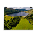 Aerial photography poster showing Lough Tay - Guinness Lake, Ireland - Poster Print - Premium wall art for aviation enthusiasts