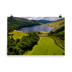 Aerial photography poster showing Lough Tay - Guinness Lake, Ireland - Poster Print - Premium wall art for aviation enthusiasts