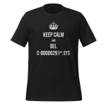 Cotton t-shirt with drone pilot design - Keep Calm and del C-00000291*.sys T-Shirt apparel for UAV operators