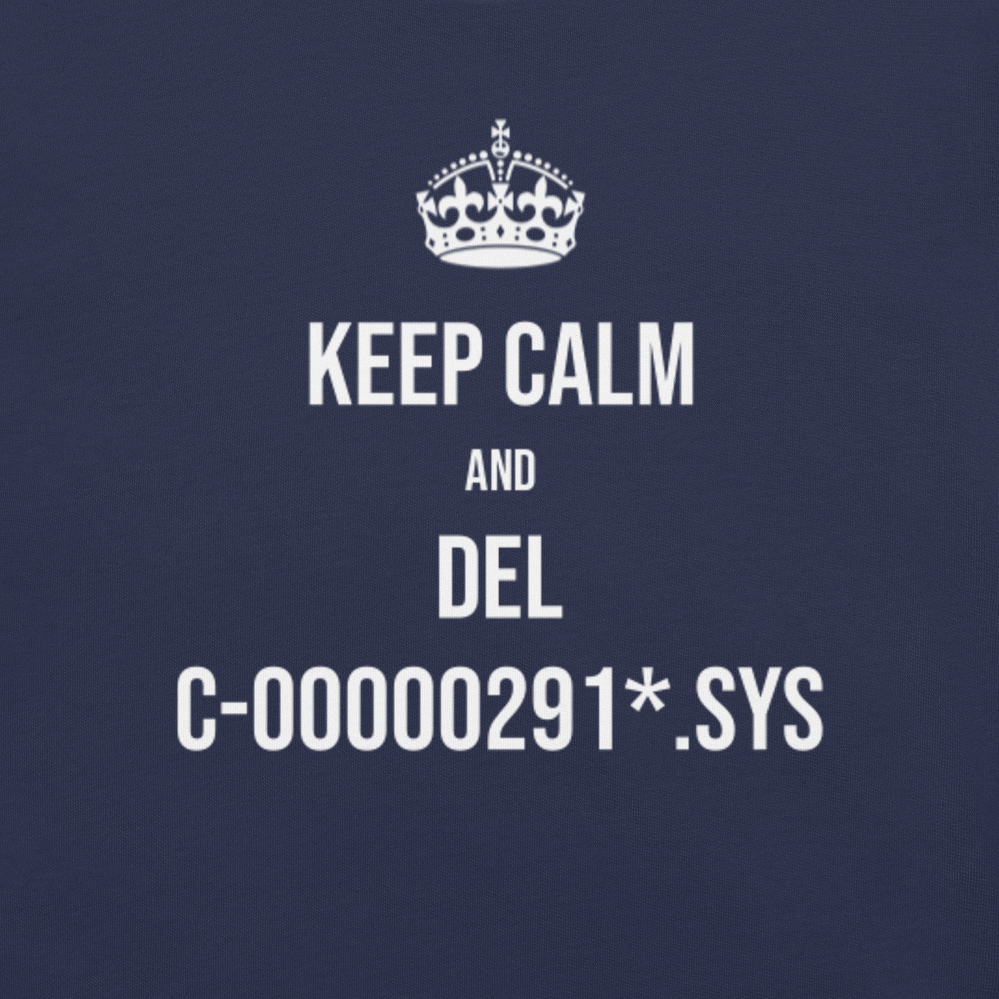 Keep Calm and del C-00000291.sys T-Shirt