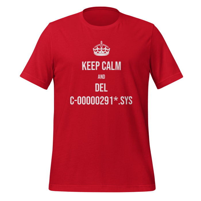 Keep Calm and del C-00000291.sys T-Shirt