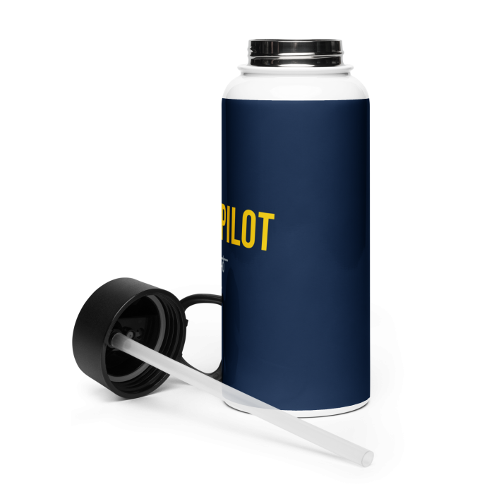 Drone Pilot Stainless steel water bottle with a straw lid - Image 3