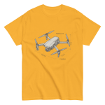 Professional drone pilot wearing DJI Drone Sketch T-Shirt | Stylish Cotton Tee for Drone Pilots - Aviation equipment for certified UAV operators