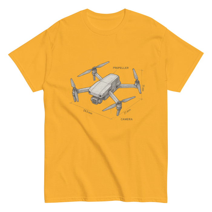 DJI Drone Sketch T-Shirt | Stylish Cotton Tee for Drone Pilots - Image 5