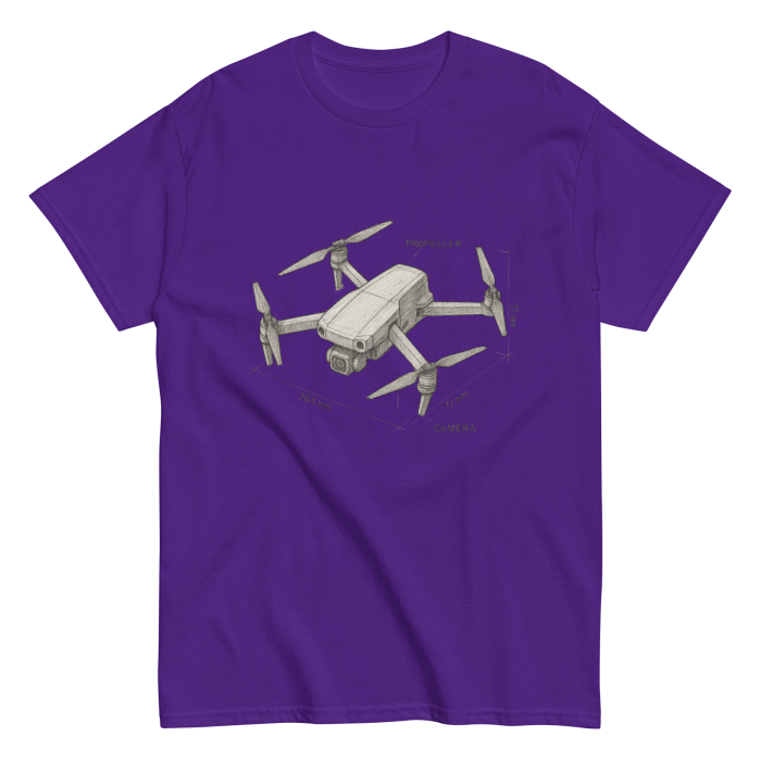 DJI Drone Sketch T-Shirt | Stylish Cotton Tee for Drone Pilots - Image 2