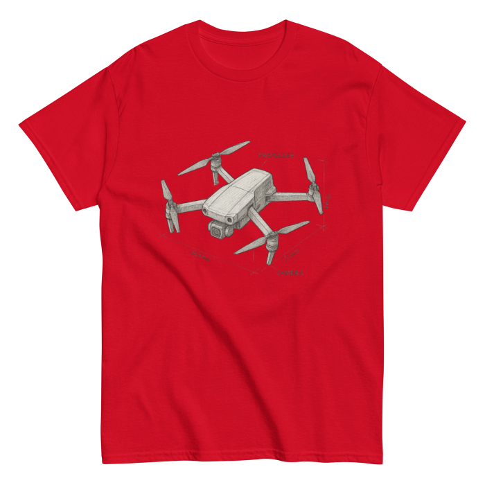 DJI Drone Sketch T-Shirt | Stylish Cotton Tee for Drone Pilots - Image 3