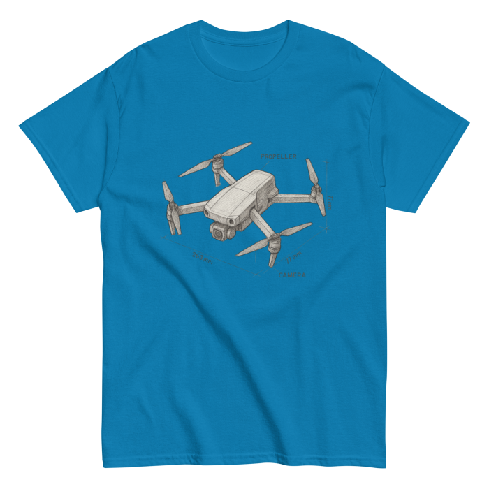 DJI Drone Sketch T-Shirt | Stylish Cotton Tee for Drone Pilots - Image 4
