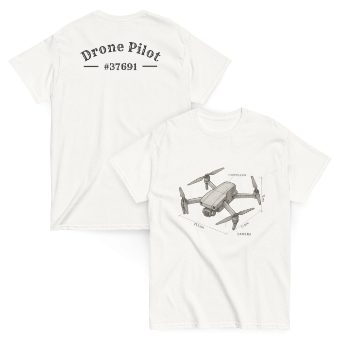 Drone Pilot Sketch t-shirt (DJI Drone style)