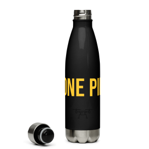 Drone Pilot Stainless Steel Black Water Bottle 17oz