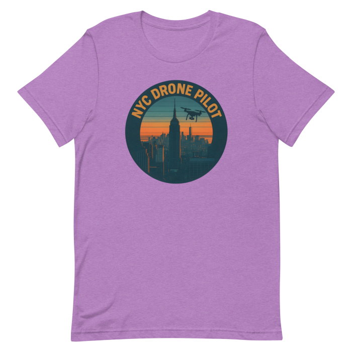 NYC Drone Pilot T-Shirt - Vintage Manhattan Skyline Design - Image 5